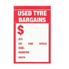 Used Tyre Stickers